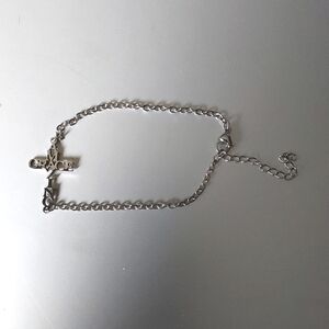 Amazing GRACE, Stainless steel Cross BRACELET/anklet 8 Inches